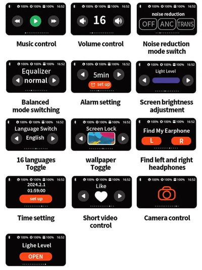 A9 Pro 2 Airpods ANC/ENC Noise Reduction, Touch Control