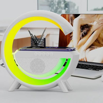 RGB G SHAPED LIGHT TABLE LAMP WITH WIRELESS CHARGER