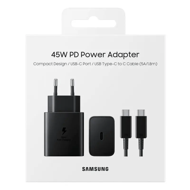 Samsung 45w Super Fast Charger With Type C To C Cable